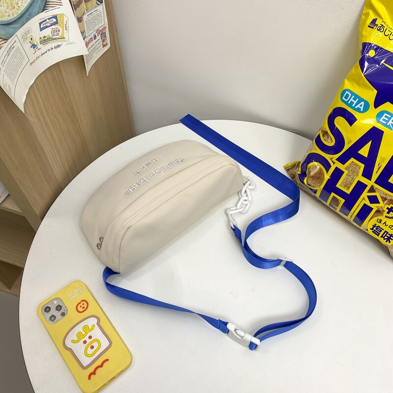 Süße brusttasche, japanische schultertasche mit großem fassungsvermögen, macaron-mädchen-stil, lässige schräge umhängetasche, bauchtasche für studentinnen: Weiß