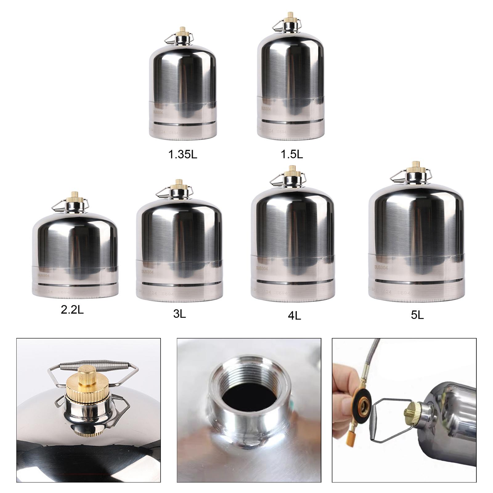 Camping Gas Tank Practical Refillable Empty Gas Tank Cylinder, Camping Gas Fuel Container for Outdoor Cooking