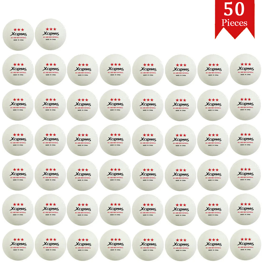 XCLOHAS 3 Star Table Tennis Ball Material ABS Plastic 10-100PCS Ping Pong Balls 40mm Training Table Tennis Ball: DARK GRAY