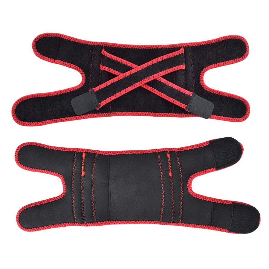 2 pezzi regolabili pressurizzati parastinchi Patella ginocchiera Brace Pad Outdoor Cyling Sport ginocchiera assorbimento degli urti fascia protettiva Patella