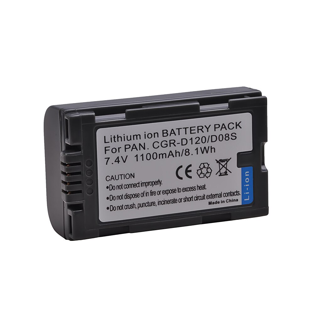 2pcs Spare Battery Pack for CGR-D08 CGR-D08A CGR-D08A/1B CGR-D08R CGR-D08S CGR-D110 CGR-D120 CGR-D120A PV-DBP8 PV-DBP8A Battery