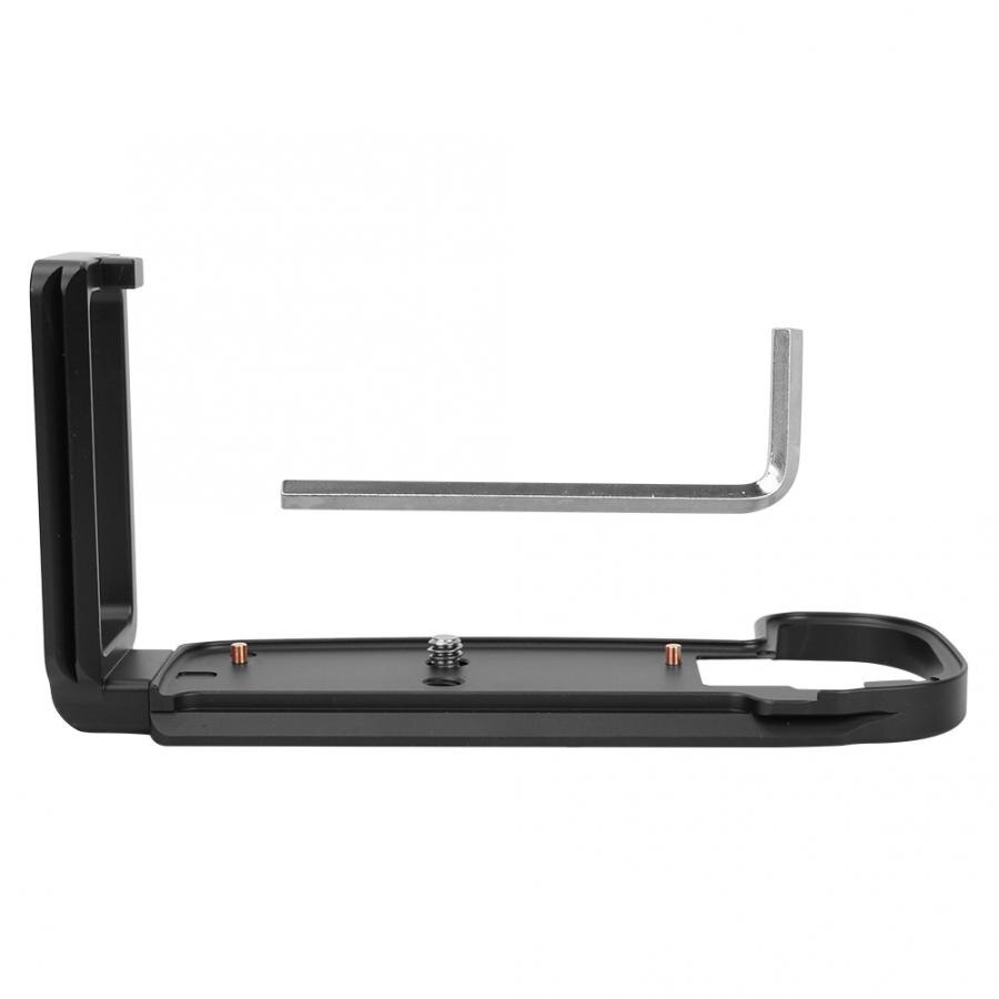 Kamera quick release l-formet metal quick release pladebeslag håndgreb til canon eos-r spejlløst kamera stativ monopod: Sort