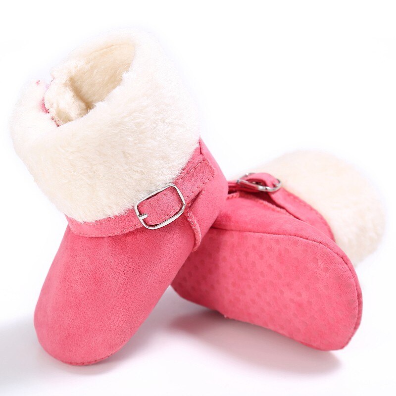 Baby Laarzen Winter Laarzen Ankle Snowboots Infant Fleece Baby Prewalker Schoenen Voor Peuter Jongens Meisjes: dark pink