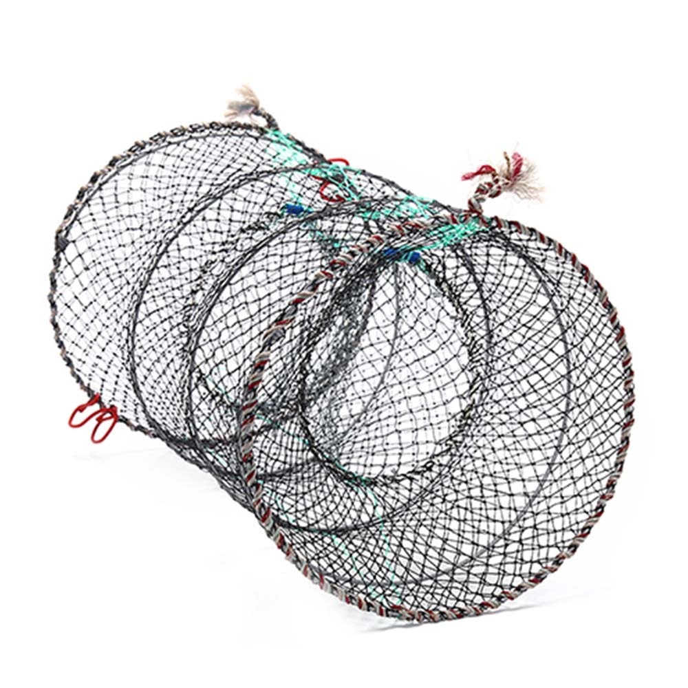 Galvanized Nylon Fishing Net Fish Crab Crayfish Lobster Catcher Pot Automatic Trap Collapsible Trap Cast Keep Net Umbrella Cage