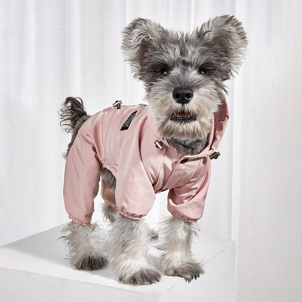 Impermeable Dog Clothes Jacket Waterproof Mesh Breathable Sweat-Absorbent Reflective Dog Raincoat Coat