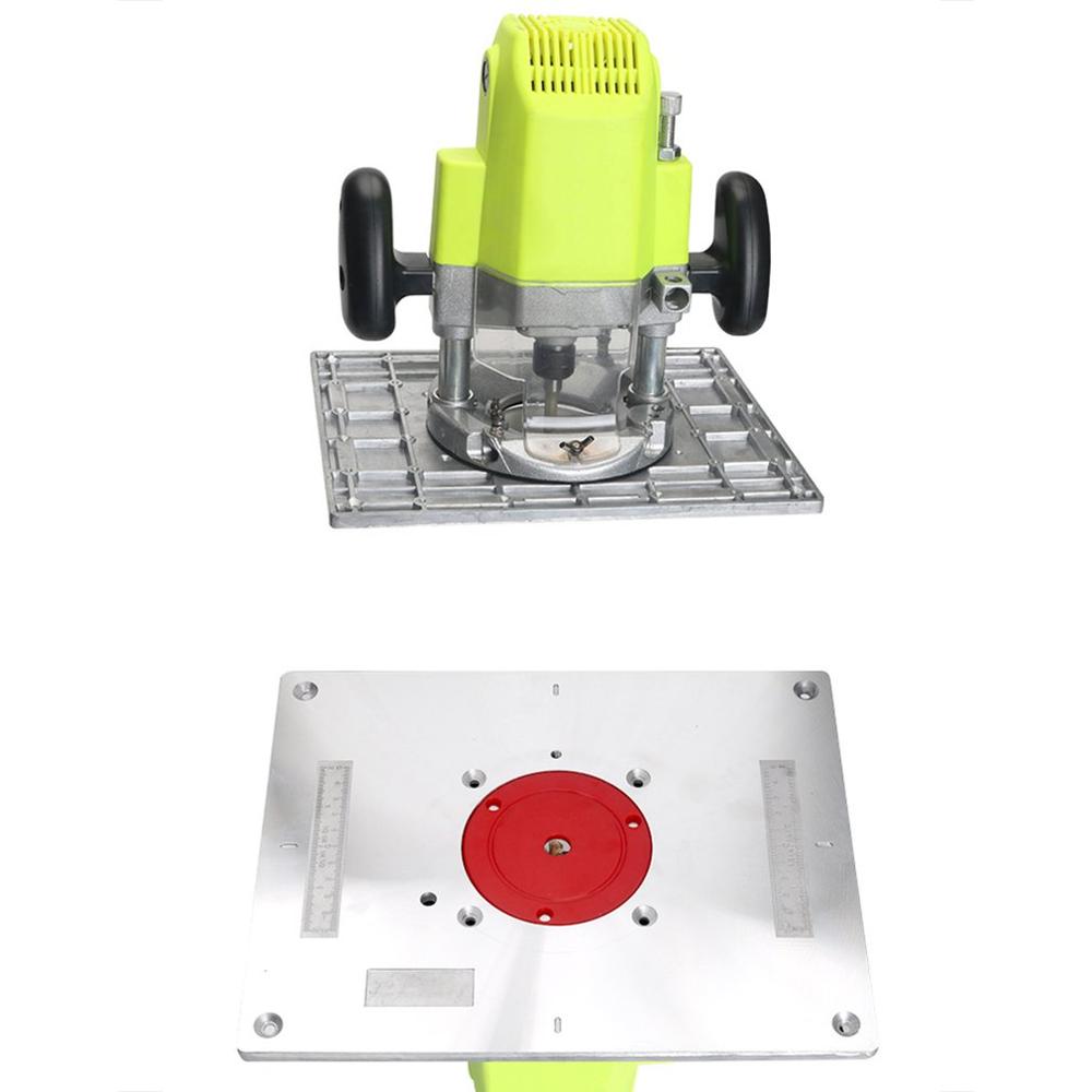 Router Table Plate Multifunction Aluminum Alloy Router Table Insert Plate Trimmer Engraving Machine DIY Woodworking Bench Router