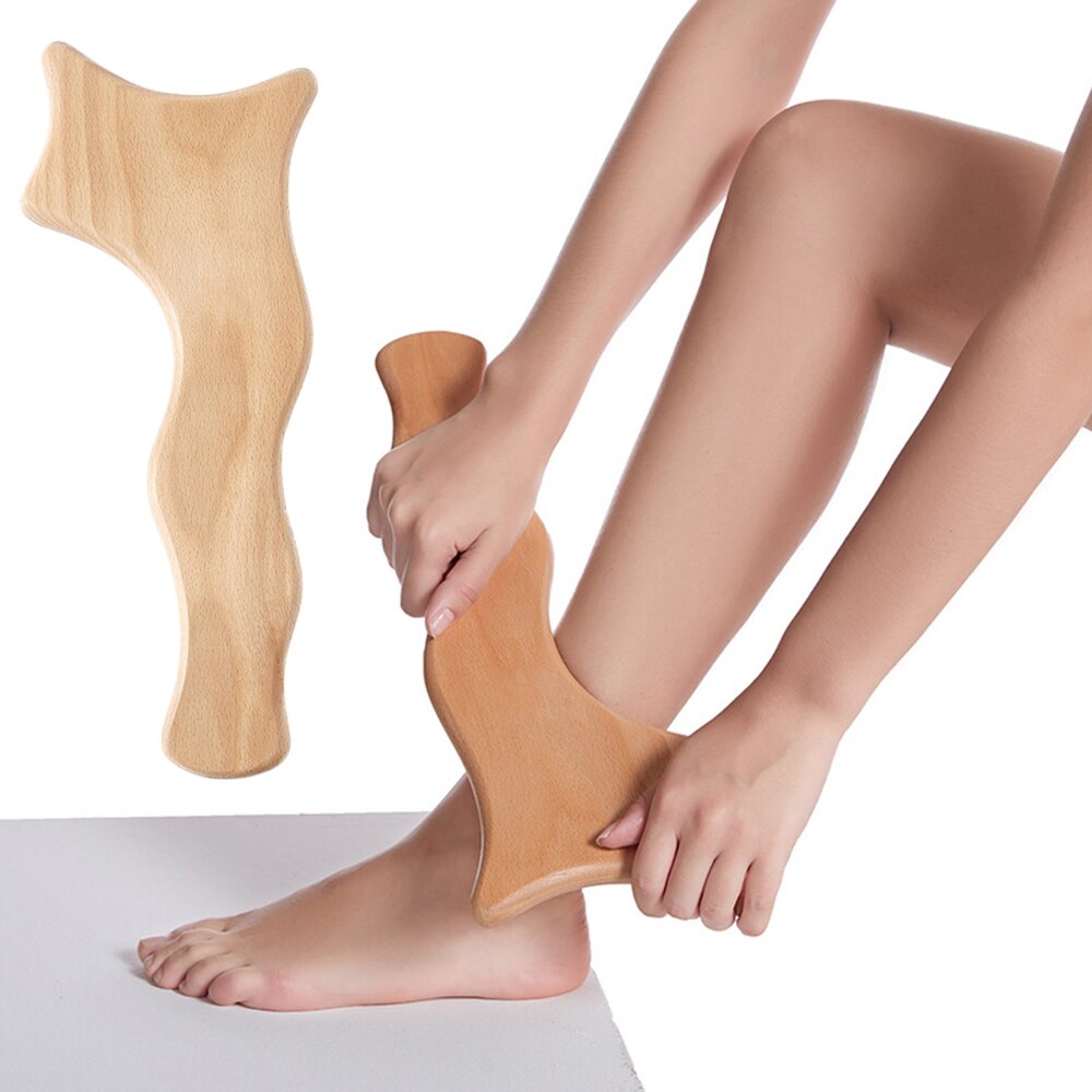 Handheld Wood Roller kijek do masażu drewniany masażer brzucha do uda Butt noga do masażu mięśni Release Anti Cellulite