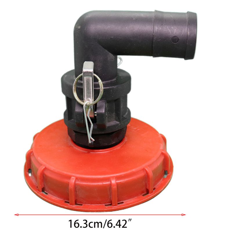 IBC Tank Cap Cover Lid Bung Adapter with Water Ventilation Connector Plug Ball Valve Leakproof and Dustproof Pipe Fittings