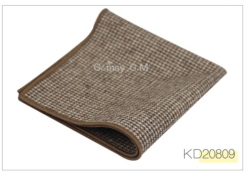 Wool Handkerchief For Men Suit Solid Pocket Square Business Hankies Classic Striped Hanky Plaid Pocket Towel: KD20809