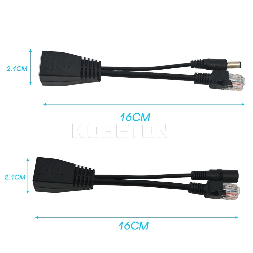 Tape Screened Power Over Ethernet 30m 2pcs/lot Poe Adapter RJ45 Injector + Splitter Kit 12V 24V Synthesizer Separator Combiner