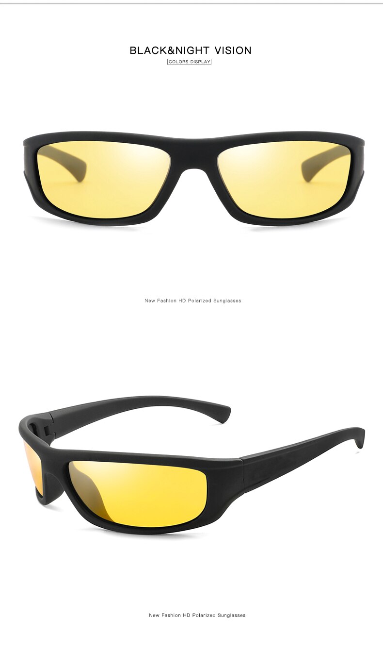 Novo amarelo lense visão noturna óculos de condução polarizados óculos de sol polarizados de condução polaroid reduzir o brilho 2020