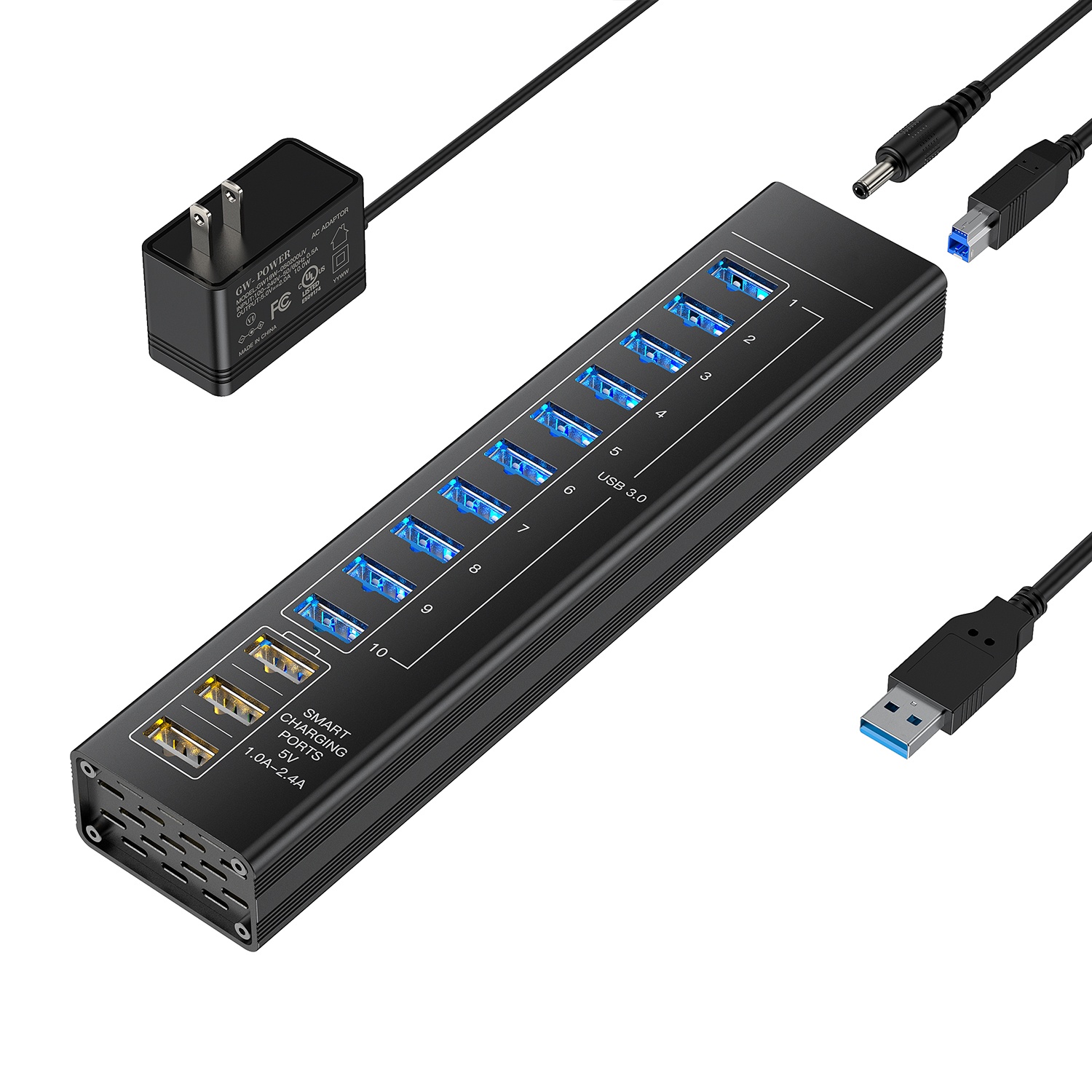 FORIDA 4/7/10 Ports USB C Hub Docking Stations 10G... – Grandado