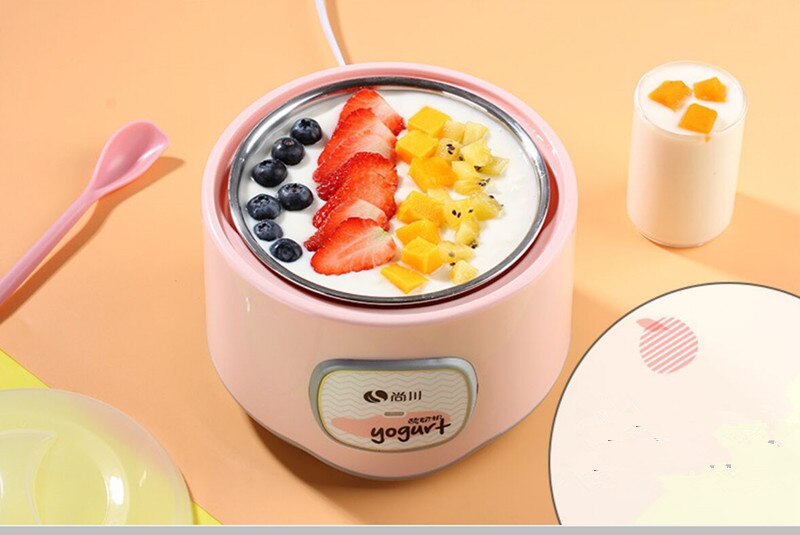 Thuis automatische intelligente yoghurt machine natto machine 304 roestvrijstalen voering thermostaat gisting machine 220 V 158 W 1L