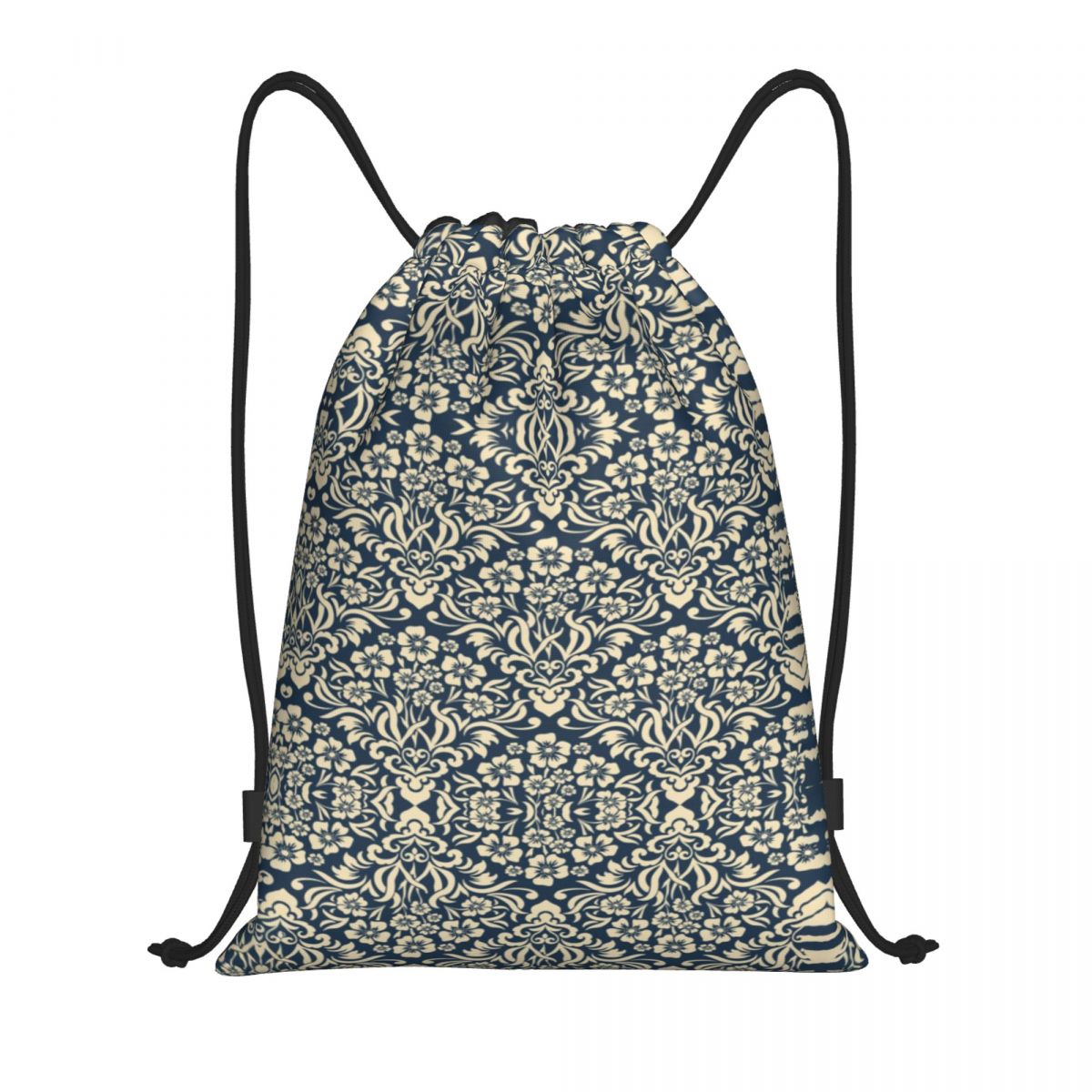 Custom Cool Paisley Bandana Style Drawstring Bags Women Men Lightweight Sports Gym Storage Backpack: Clear