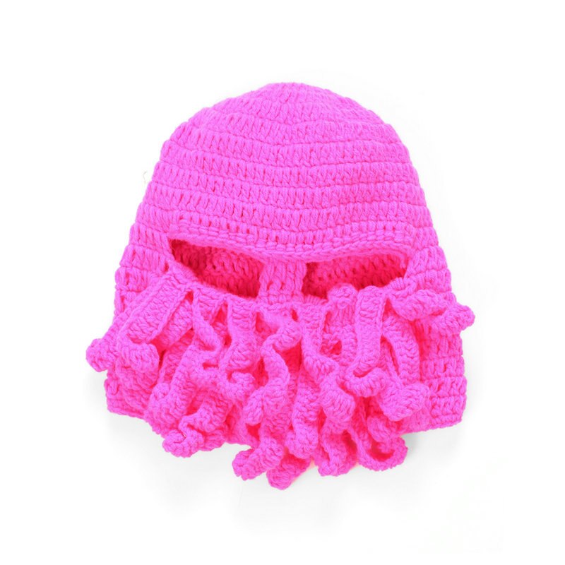 Fdbro Fietsen Maskers Octopus Grappige Tentakel Cthulhu Knit Beanie Skiën Cap Winddicht Masker Beschermen Warm Houden Gear Hoeden Helm: J