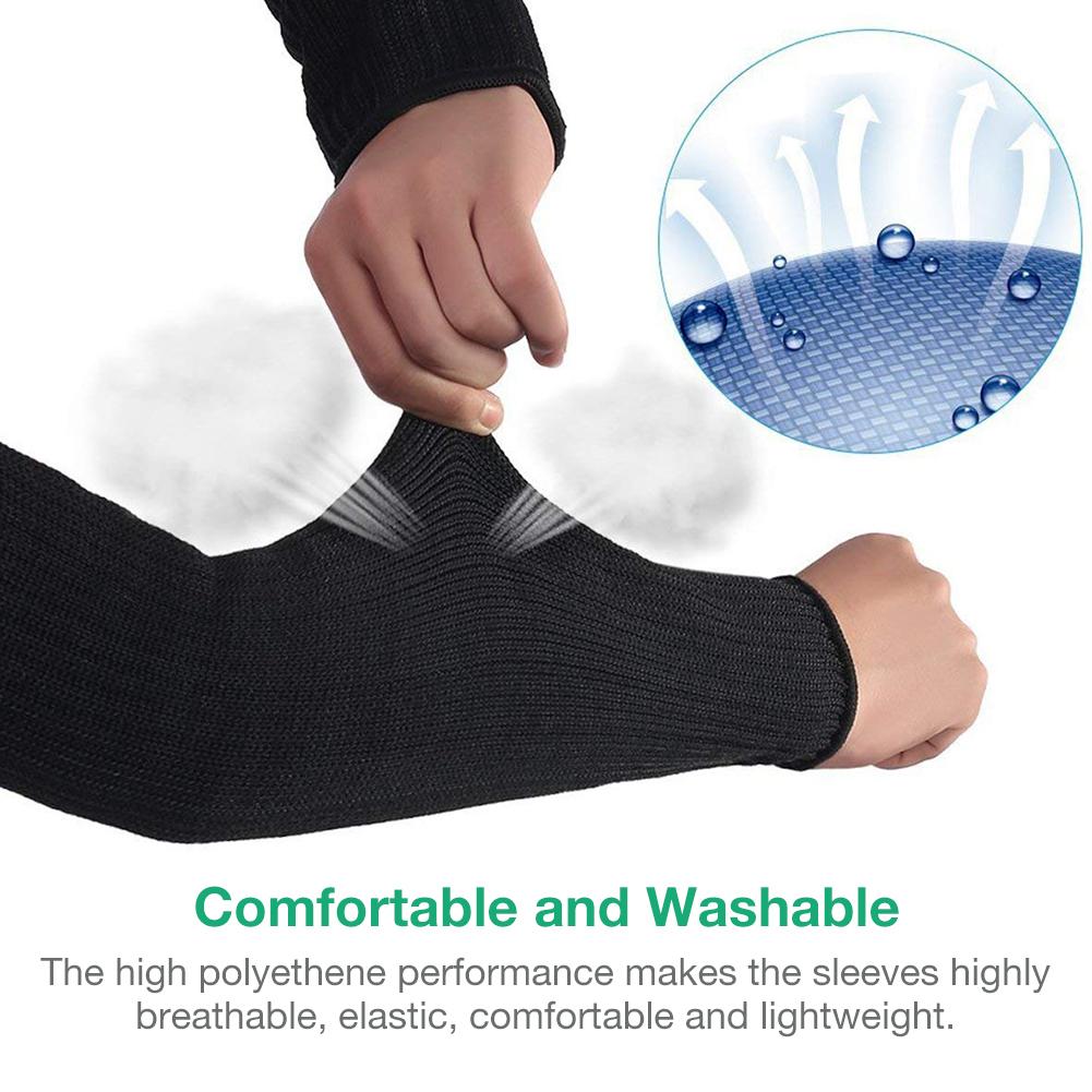 1 Pair Arm Protective Sleeves Kevlar Cut Resistant Heat Resistant Sleeves Anti Abrasion Safety Armband for Garden Kitchen Work