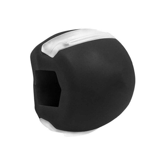 1pc jawzsize miesten kasvojen pop n go mouth jawline leuan koko leuan lihaskuntoharjoittaja purupallo purupurenta harjoitus kasvojen pureskelu: Musta
