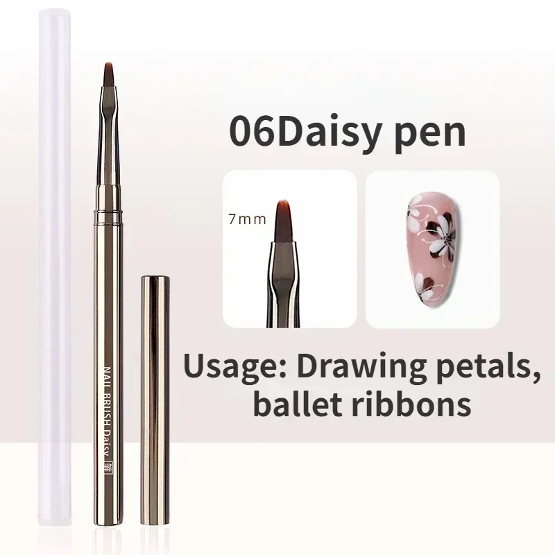 Pluma de fototerapia con pegamento para uñas, pincel de Gel UV, pincel acrílico para pintura artística de uñas, pincel de dibujo, herramienta de pinceles profesionales para manicura: Azul oscuro