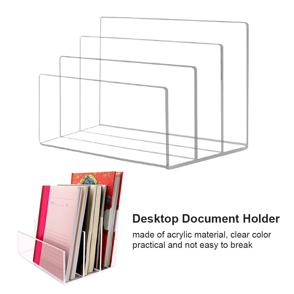 Kantoor Stand Tijdschrift File Organizer Map Desktop Document Houder Huis Brief School Boek Clear Acryl Multifunctionele Papier