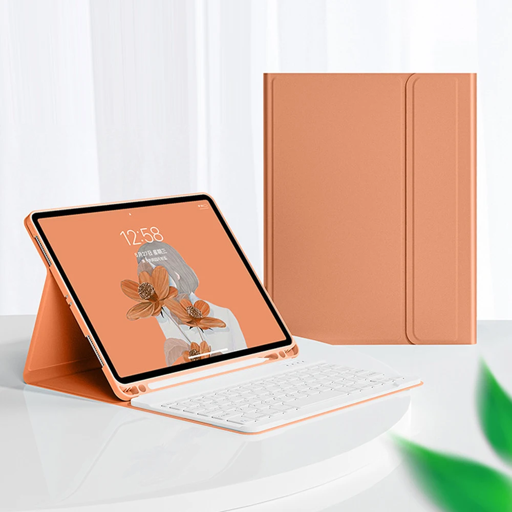 Voor iPad 10 Generatie 2022 Case met Houder Zachte TPU Back Shell voor iPad 10.9 10 9 10th Cover + Draadloos Bluetooth toetsenbord