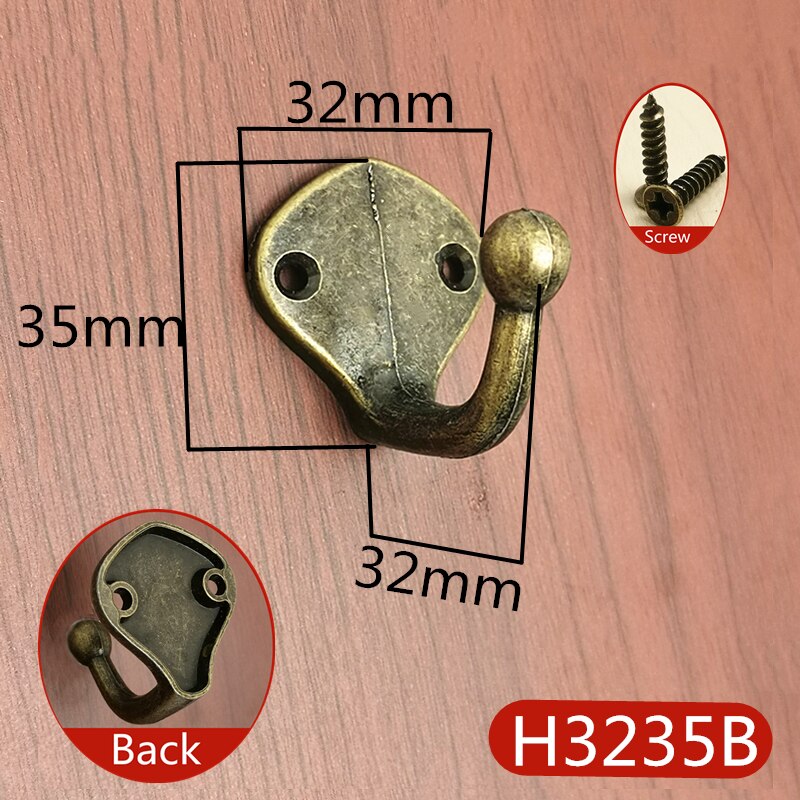 5pcs/lot Silver Antique Hooks Small Wall Hanger Buckle Horn Lock Clasp Hook Hasp Latch For Wooden Jewelry Box Furniture Hardware: H3235B