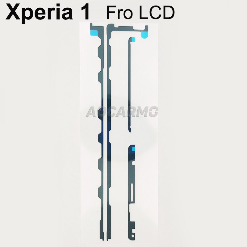 Dower me para sony xperia 1/xz4 j9110 x1 moldura dianteira da tela lcd adesivo traseiro habitação porta capa traseira adesivo fita cola