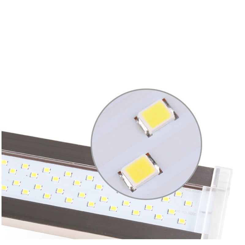 Aquarium LED Light Super Slim Fish Tank Aquatic Waterproof Bright Clip Lamp White LED Plant Grow Lighting 5-24W 220V