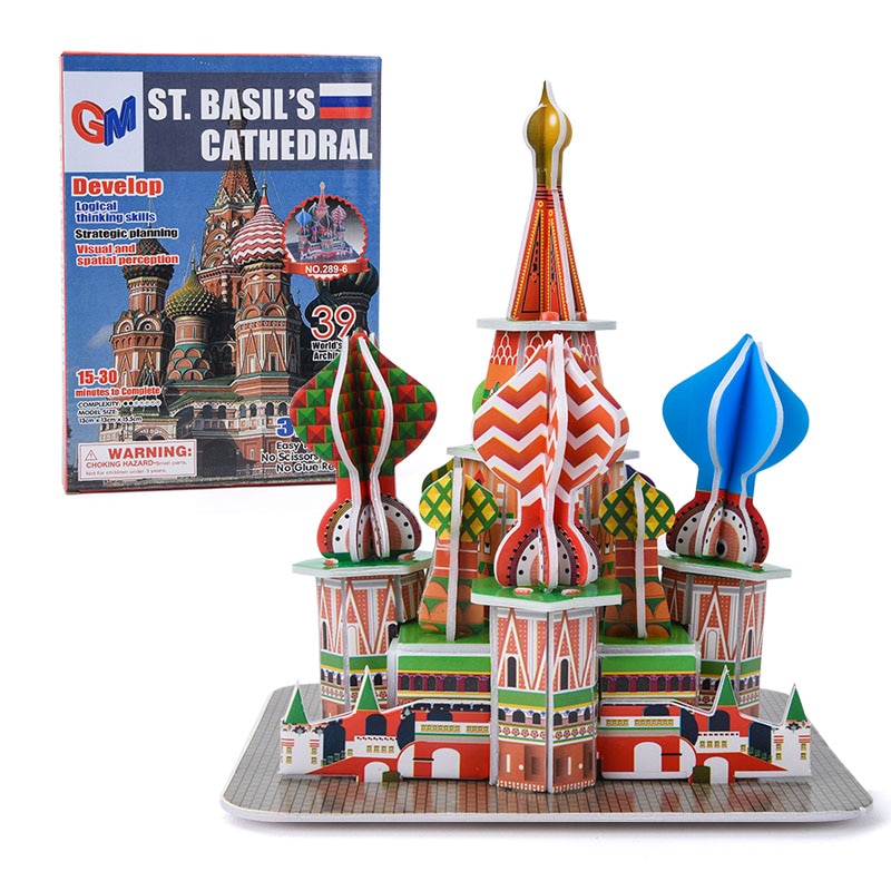 3D Puzzle Children Toy Famous Buildings Architecture Puzzle Educational DIY Toy for Children Kids