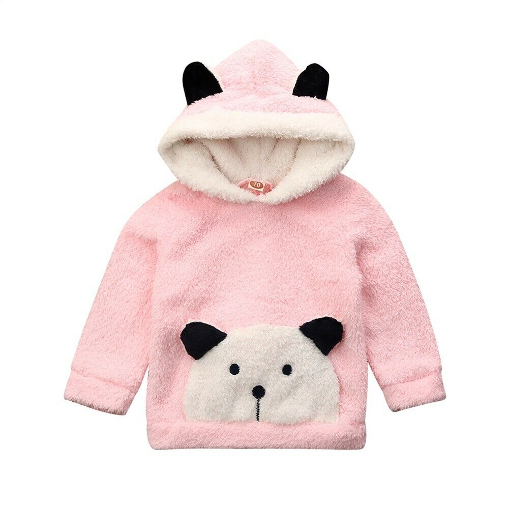 Citgeett Herfst Warm Winter Warm Peuter Baby Jongen Meisje Faux Fur Fleece Sweatshirt Hoodies Kleding: A / 12m