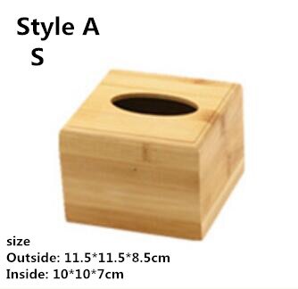 Moderne Eenvoudige multifunctionele Desktop Bamboe Houten Tissue Doos multifunctionele Opbergdoos Thuis Milieu Gezicht Handdoek Papier doos: Bottom pull style-S