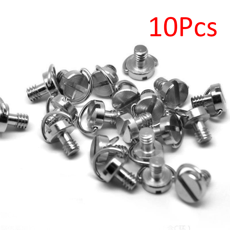 10Pcs/set Camera screws 1/4 Inch D-Ring Screw Stainless Steel Quick release screw Durable Stainless Steel D-Ring Screw For Camer