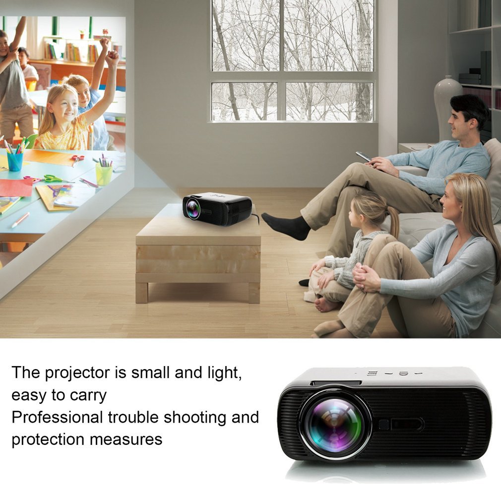 BL-80 Manual Focus Digital LED Projector 2300lm HD 3D Projector Home Cinema Theater Household Media Player VGA USB AV HDMI