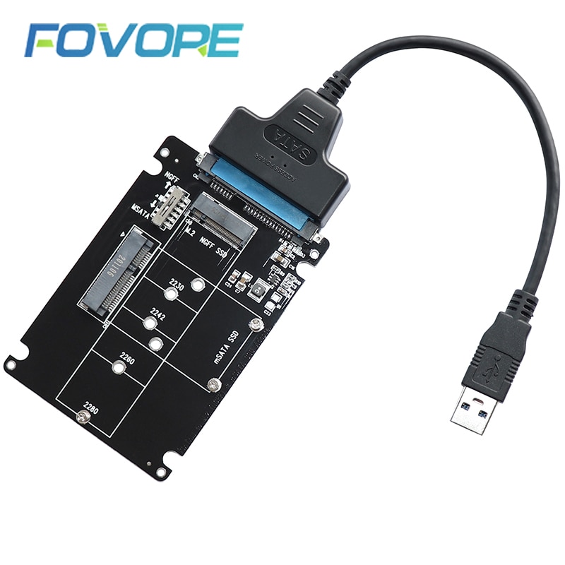 Adattatore da mSATA a SATA M.2 M2 NGFF a 2.5 pollici 2.5 &#39;&#39;SATA 3 3.0 SSD HDD adattatore mSATA M.2 a USB 3.0 3 scheda di espansione controllore