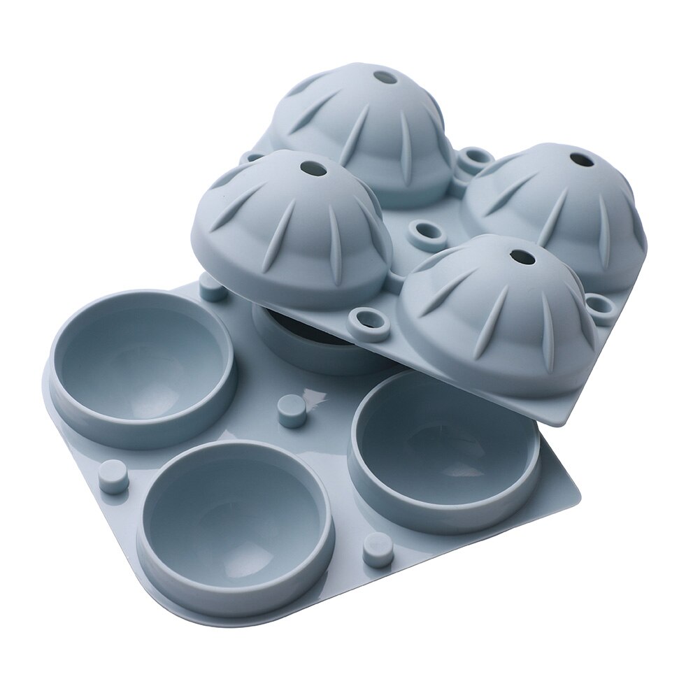 Isbollsmaskin 4 rutnät luktfri matklassad silikon isformbricka husgeråd sdf-ship: Nordisk blå