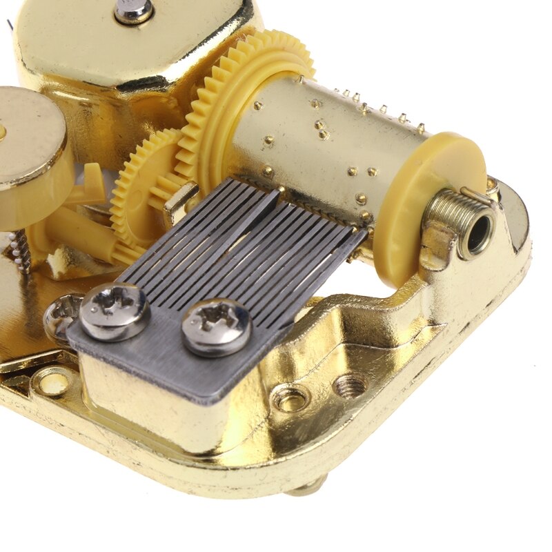 DIY Mechanical Musical Box Golden Movement+Screws +Castle In The Sky Key