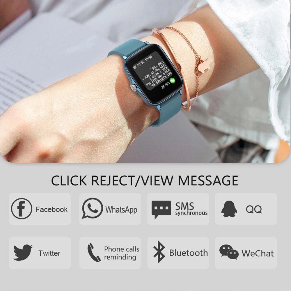 Smartwatch Full Touch 1.7 &quot;grande schermo donna uomo Smart Watch Fitness Tracker orologio sportivo per IOS Andriod HR Monitor Smart Watch