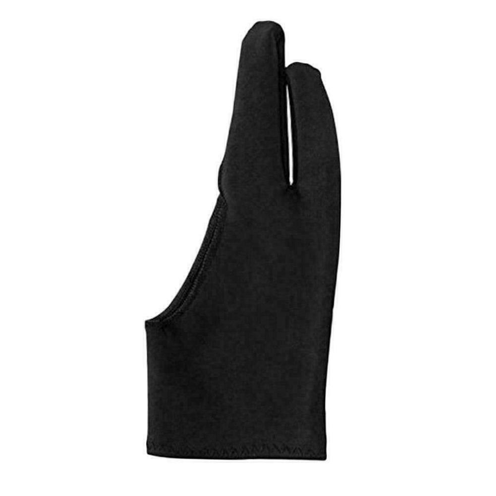Zwarte Handschoen Met Twee Vingers Anti-Fouling Tekening Schilderij Tekening Kunstenaar Tablet Graphics Voor Elke G6V9