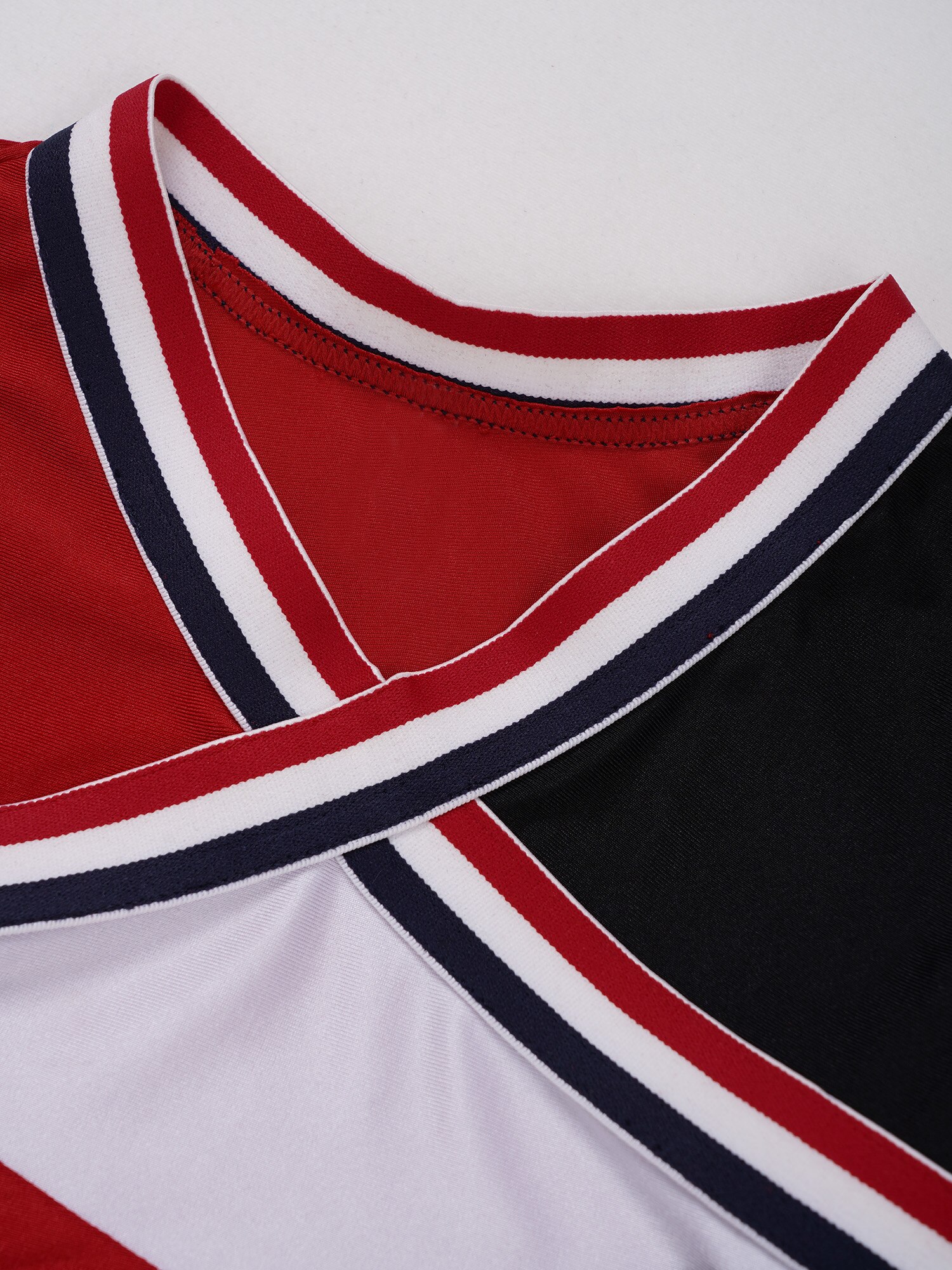Kids Meisjes Cheerleading Dance Kleding Set V Hals Crop Top Met Elastische Tailleband Geplooide Rok Carnaval Cheerleader Outfit