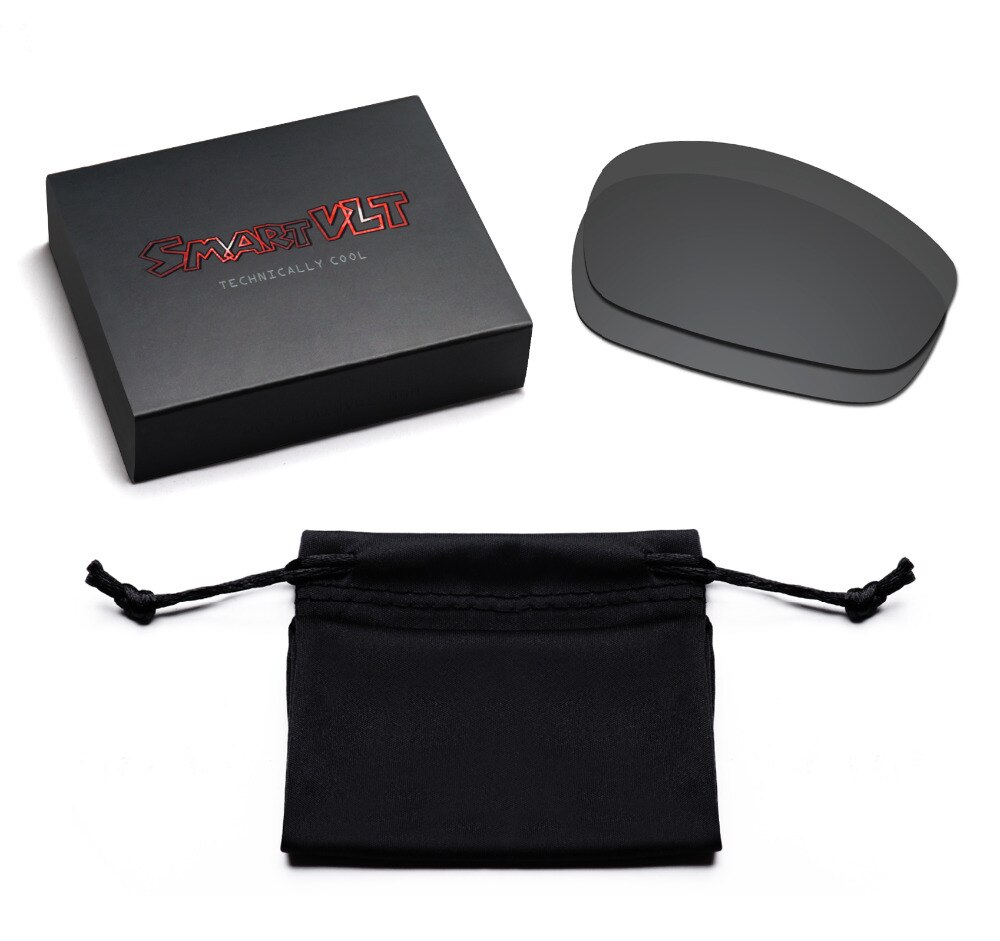 SmartVLT 2 Pairs Gepolariseerde Zonnebril Vervanging Lenzen voor Oakley Split Jacket Stealth Zwart en Stealth Zwart