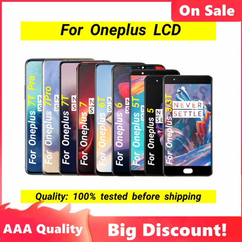 Oryginalny wyświetlacz AMOLED dla Oneplus 3 3T 5 5T 6 6T 7 7T 7pro 7T pro wyświetlacz LCD ekran dotykowy wymiana panelu LCD
