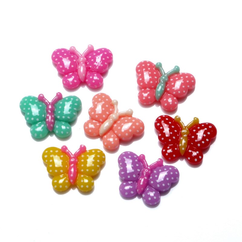 Lf 50 Stuks Gemengde Vlinder Hars Decoratie Ambachten Kralen Plaksteen Cabochon Scrapbooking Versieringen Kawaii Diy Accessoires