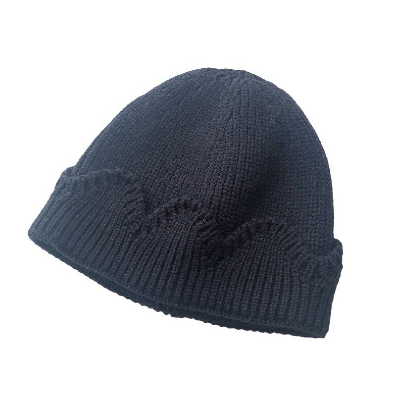 Krone babyhue strikket børnehue til piger drenge hatte varm vinter baby hue småbørnshætte enfant kasket 1-3y 1pc: Sort