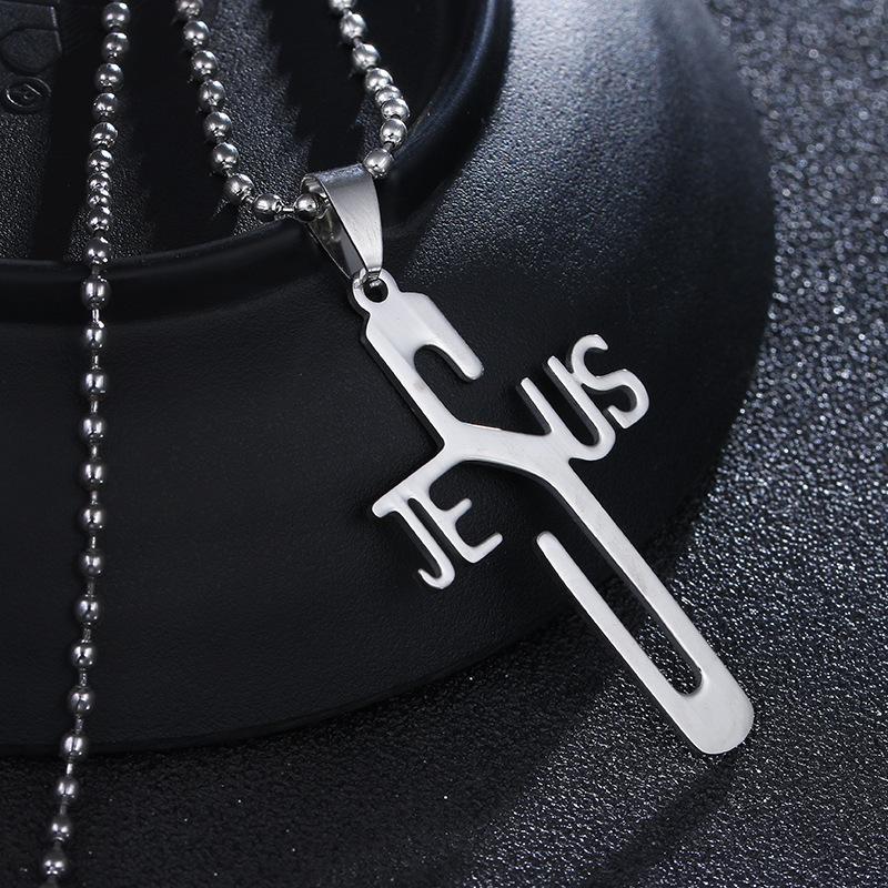 Jezus Ketting Rvs Cross Jesus Cross Jezus Hanger Ketting Wilde Trui Keten Jesus Gebed