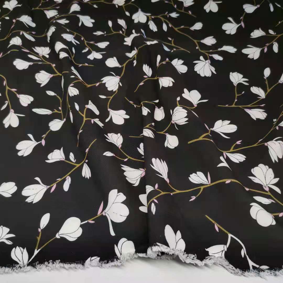 Flower Stretchy Chiffon Polyester Chiffon Dress Fabric Dress Fabric Printed Chiffon 1 Yard: 3 Light blue