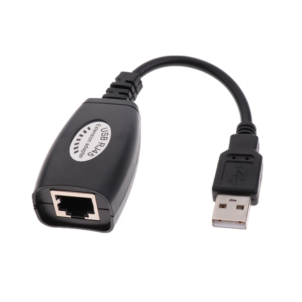 USB 2.0 Extender to RJ45 Over Cat5/6 Connection Ethernet Extention Cable