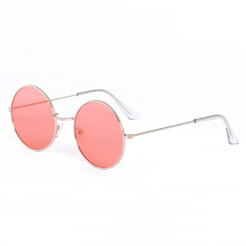 DOKLY modeshow stijl Retro hippie Metalen Lennon ronde zonnebril vrouwen vintage zonnebril ronde zonnebril UV400