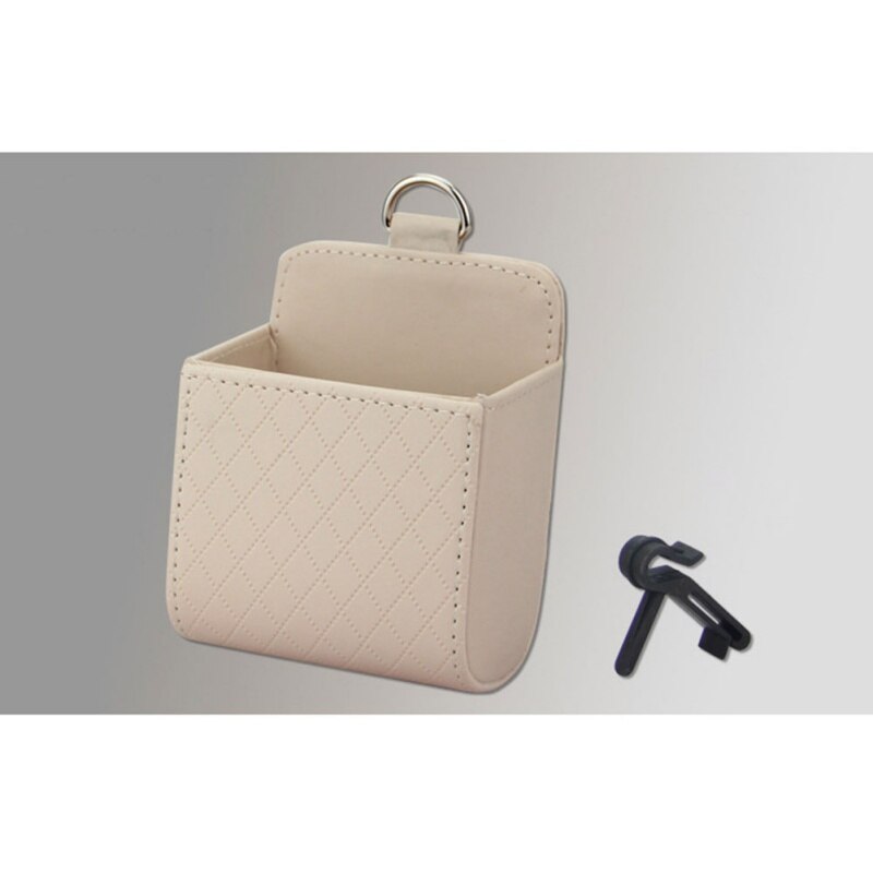 Pu Leer Auto Vent Outlet Vuilnis Doos Auto Mobiele Telefoon Houder Opbergtas Organizer Auto Opknoping Box Auto Styling Tas