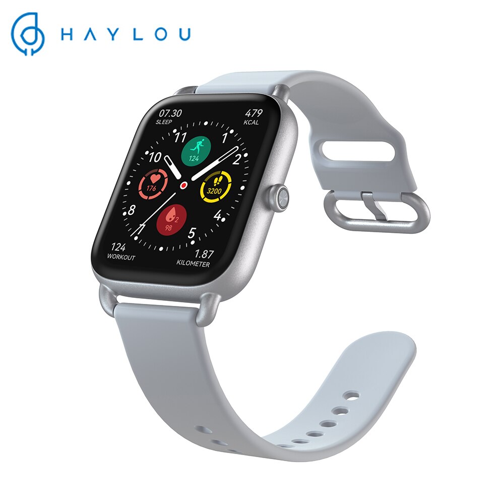 Haylou RS4 LS12 Smart Horloge IP68 Waterdichte 12 Sport Modus Bloed Zuurstof Hartslagmeter Fitnesstracker Smartwatch Mannen Vrouwen: Silver