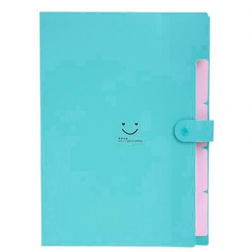 Büro Kunststoff Ordner Multi Tasche Organizer A4 Datei Erweiterung Dokument Ordner: See Blau
