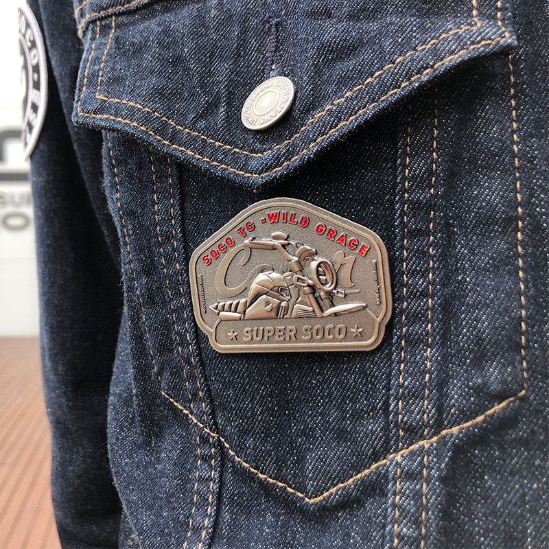 Original Super Soco Metal Badge